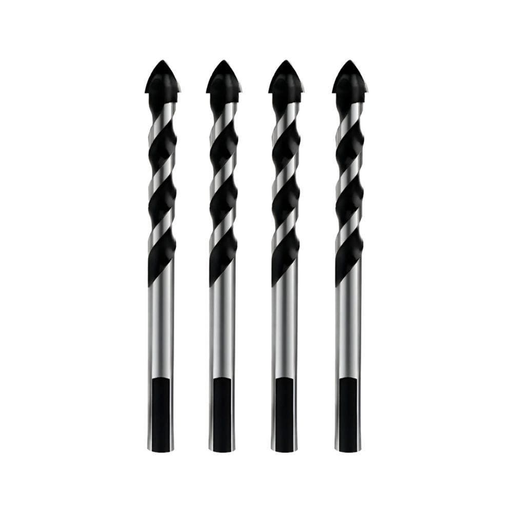 Kit 4 Broca 8mm Multiuso Multimaterial Fura Tudo Vidro Porcelanato Cerâmica Madeira Concreto Multifuncional