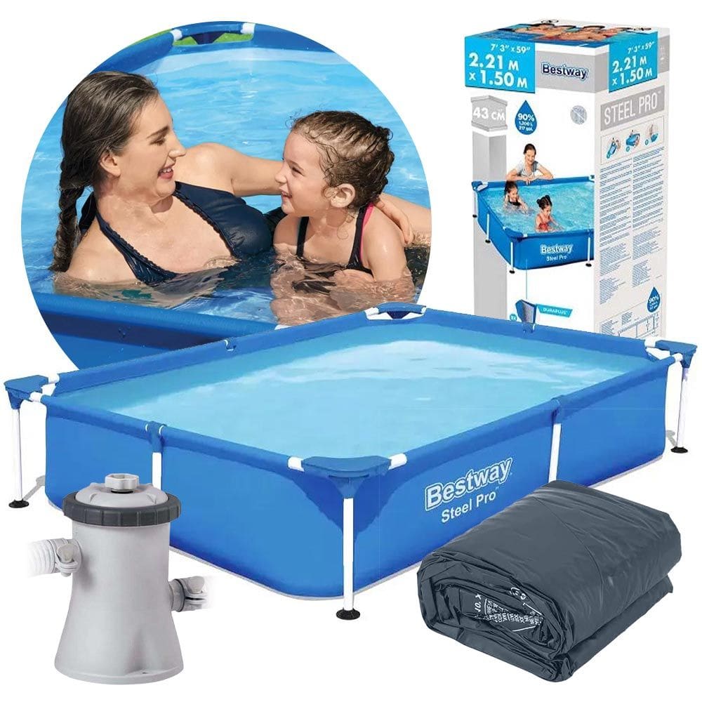 Piscina Estrutural Infantil 1.200 Litros Splash Juniors com Capa e Bomba Bestway 110V