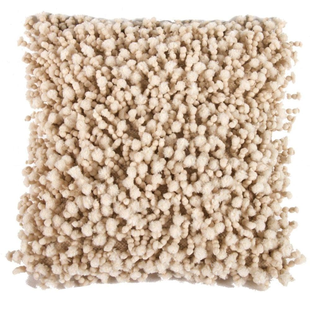 Almofada Benzara Benjara Fabric Accent Shaggy Cream 46x46x18 cm