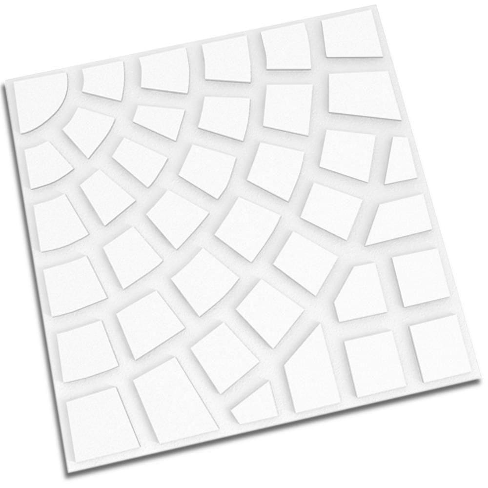 Piso Firenze Branco 30,4x30,4cm Amarrado Com 5 Peças 0,46m² - Artesanal Piso 30,4x30,4 Firenze Branco Am5pcs Artesanal