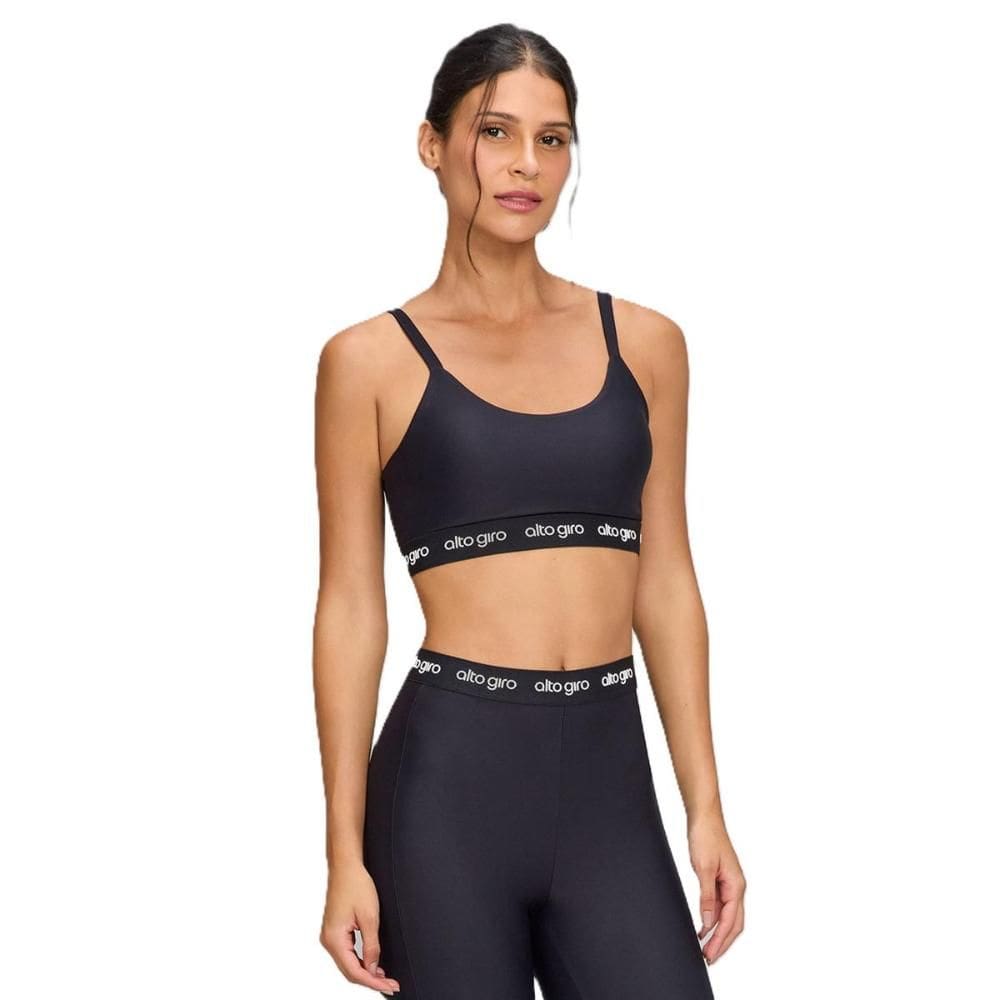 Top Reto Fitness Alto Giro Costas Cruzadas Feminino 2531531