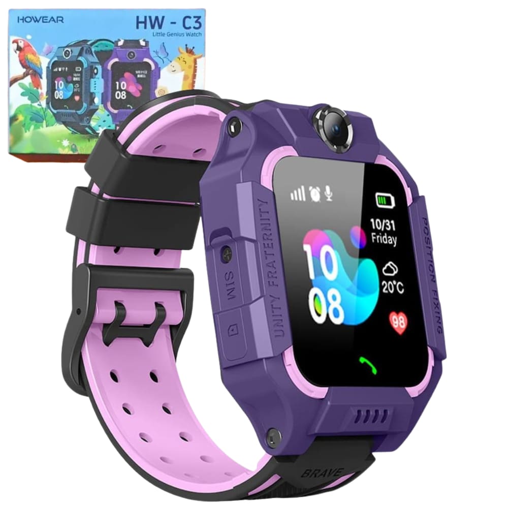 Relógio Smartwatch Infantil Chip 2G Câmera GPS Tracker HW C3