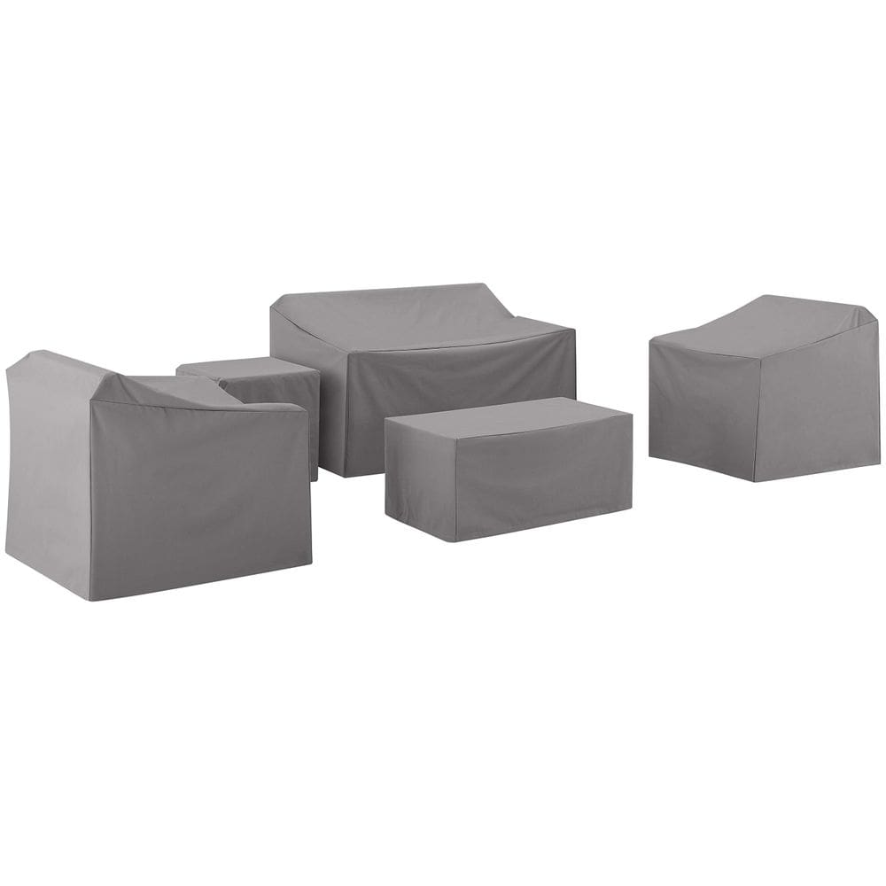 Conjunto de capa de móveis Crosley Furniture Waterproof Grey 5 peças