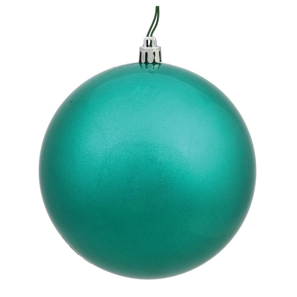 Ornament Vickerman Teal Glitter Ball de 2,4 cm, pacote com 24