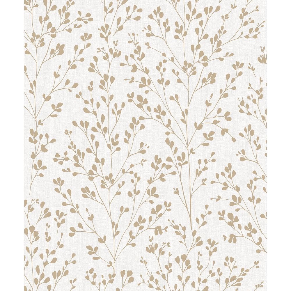 Papel De Parede Icon Folhagem Dourado A71401
