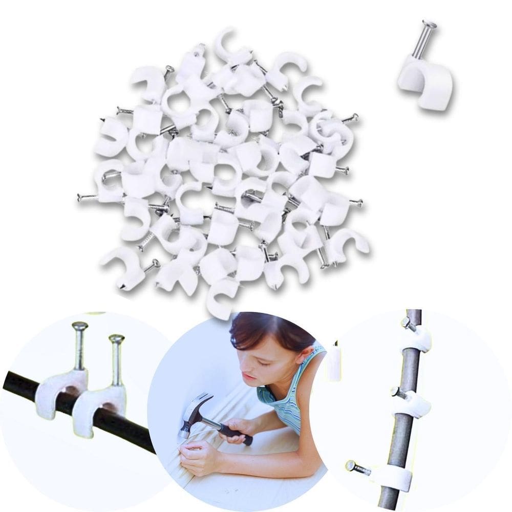 Grampo De Fio Curvado 10Mm Cartela Com 50 Unid. Prego Aço