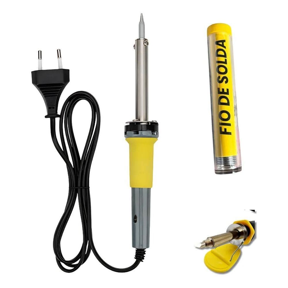 10X Kit Ferro De Solda Profissional Soldador 60W + Estanho