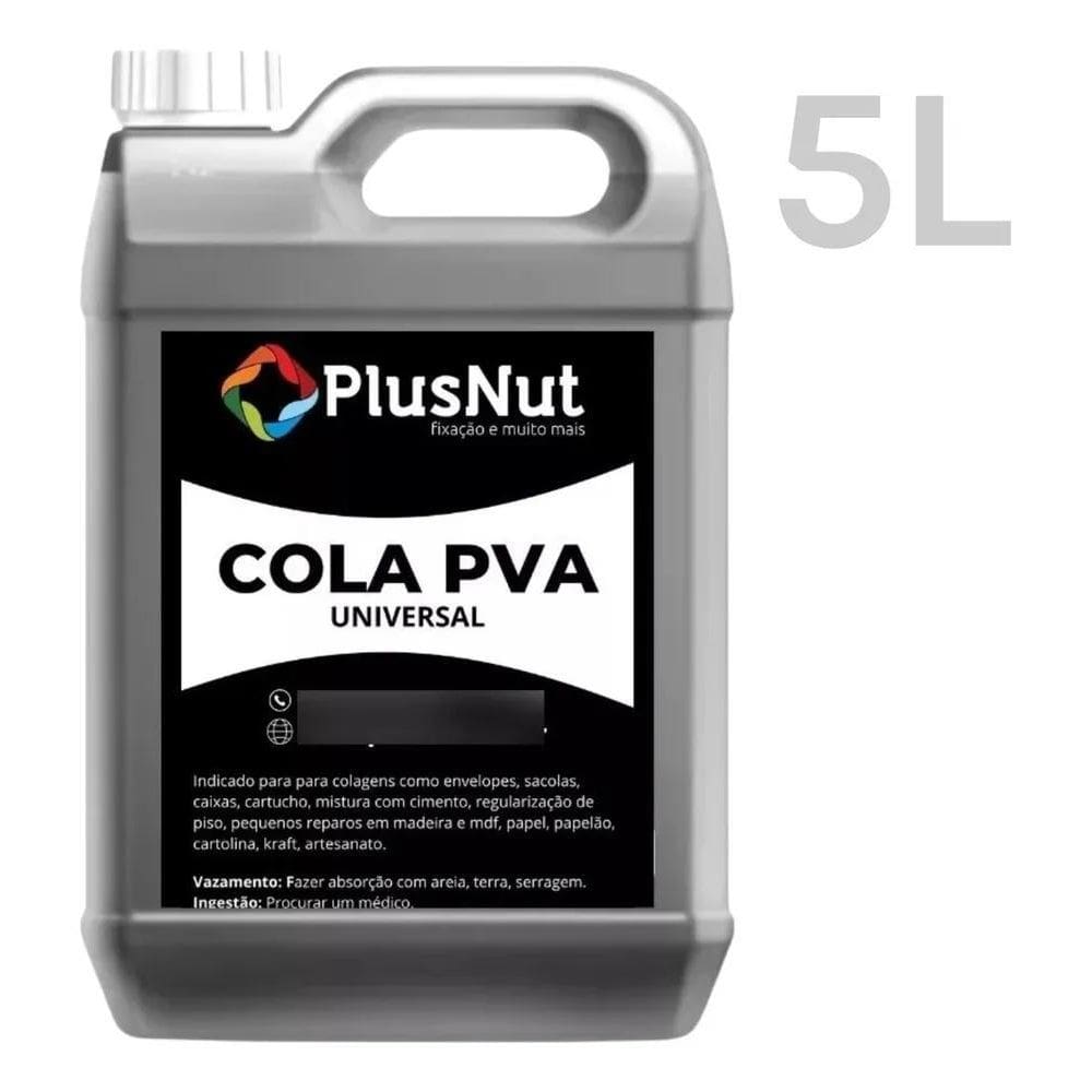 10X Cola Branca Pva Plusnut 5L Para Madeira Papelão Artesan