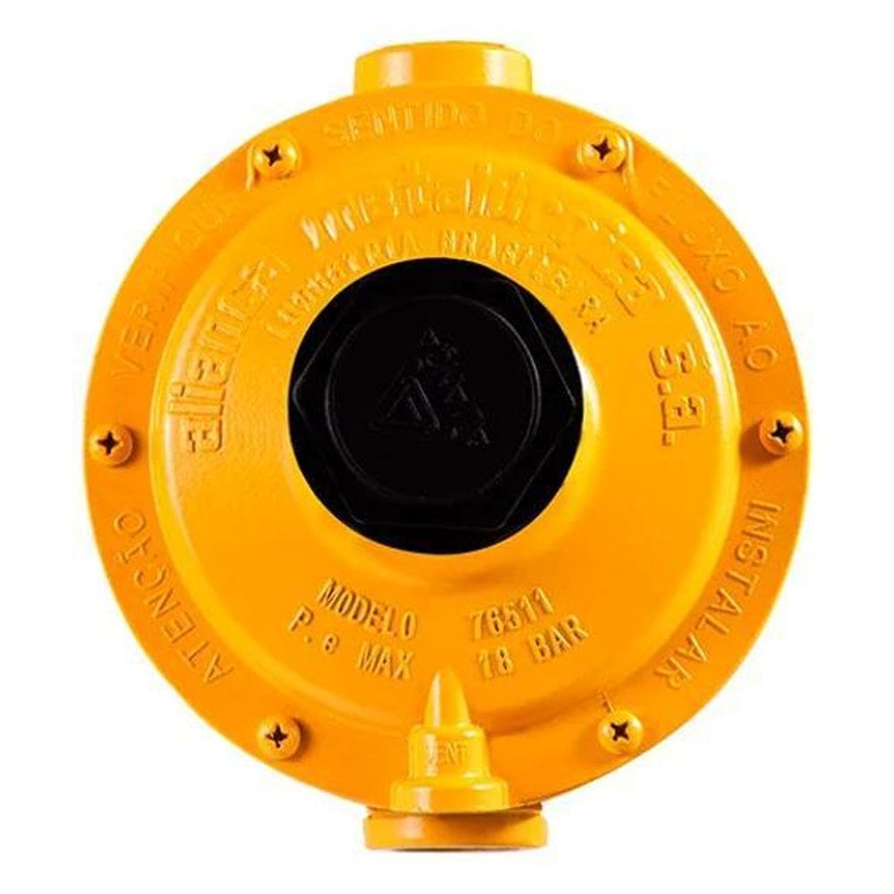 10X Regulador Registro Gás Amarelo 12Kg/H Aliança Estágio Ú