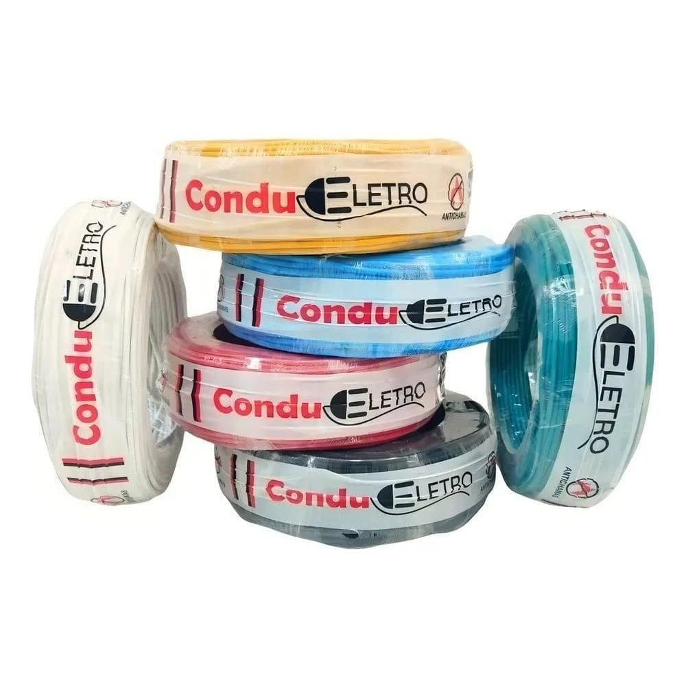 10X Cabo 2,5Mm Fio Eletrico Flexível 50M Anti Chamas Fio Co