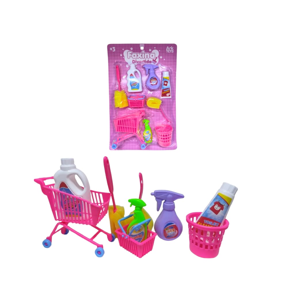 Brinquedo Limpeza Crianças Conjunto Faxina Boneca Casinha