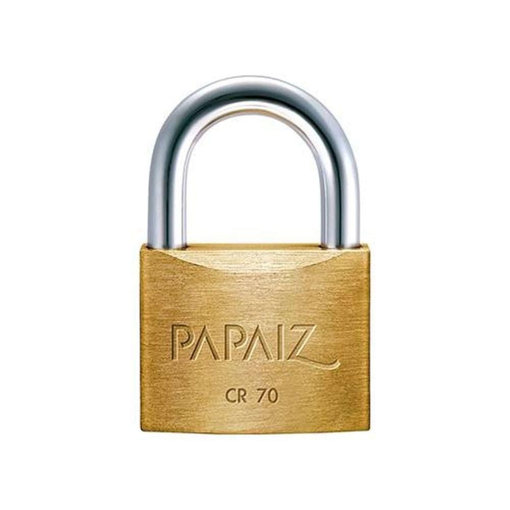 Cadeado Papaiz 70mm Em Aço Inox, Zamac, Latão E Aço Carbono