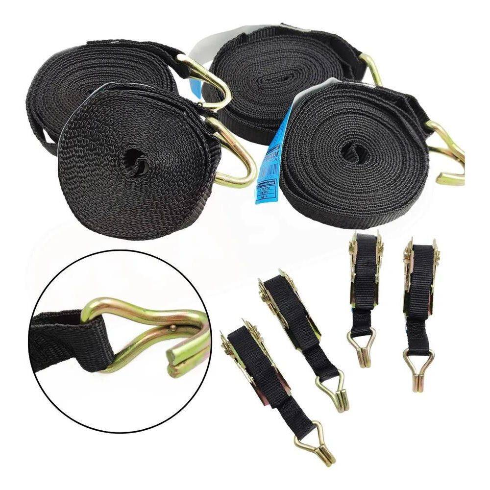 5X Kit 4 Jogos Cinta Catraca De Amarração Carga 800Kg Bradoo