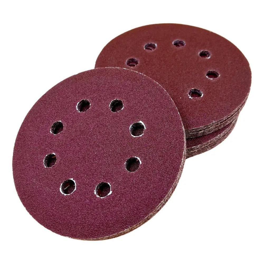 10X Kit 20 Disco Lixa Cor Vermelha Starfer 125Mm Escolha O