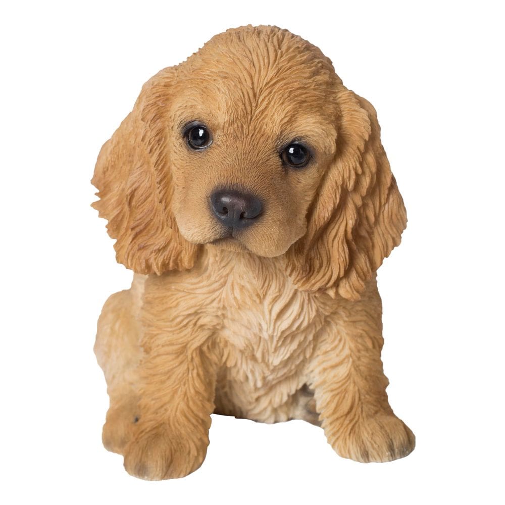 Estatueta de Cocker Spaniel de cor creme da Hi-Line Gift Ltd