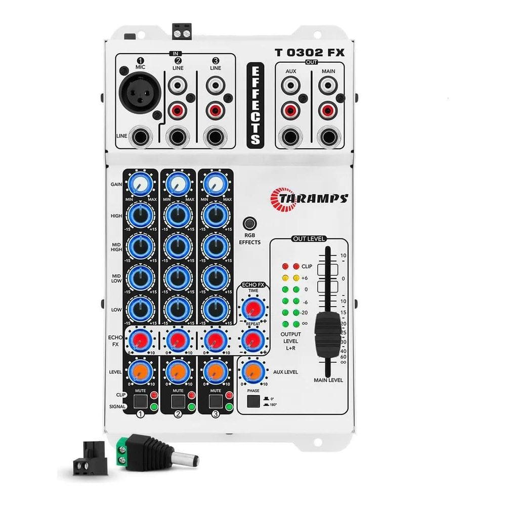10X Mesa De Som Taramps T0302 3 Canais Equalizador T 0302 M