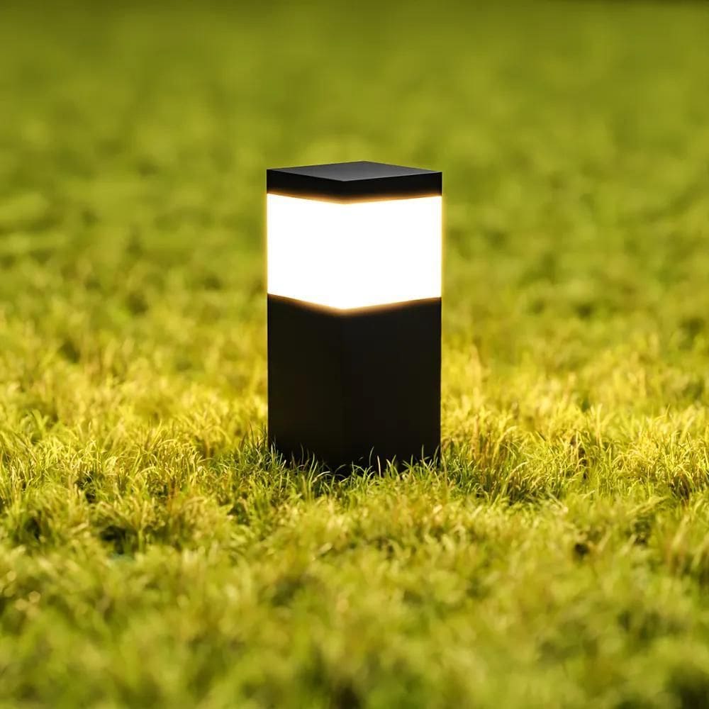10X Poste Balizador Luminária De Jardim 20Cm Mf401