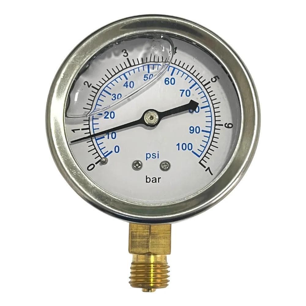 10X Relógio Manômetro De Pressão Até 100Psi / 7Bar
