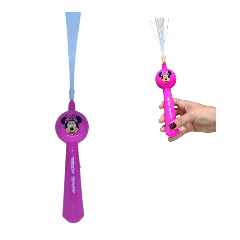 Brinquedo Varinha C/ Luz Orignal Minnie Led Acend C/ Bateria