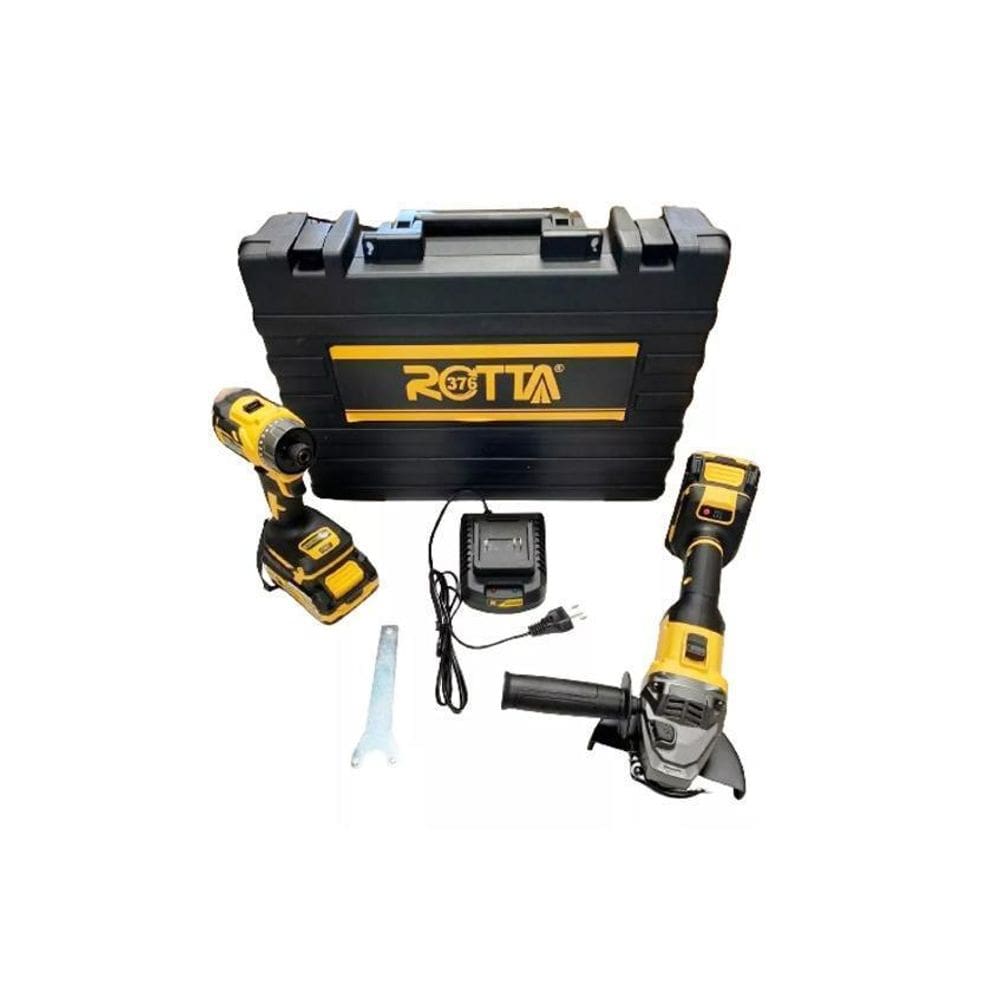Kit Esmerilhadeira E Parafusadeira A Bateria - Rotta