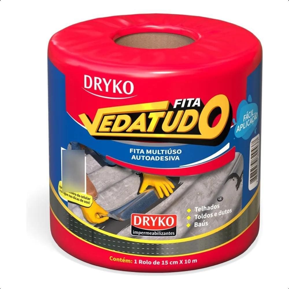 10X Manta Adesiva Asfaltica Aluminizada Fita Vedatudo 15Cm