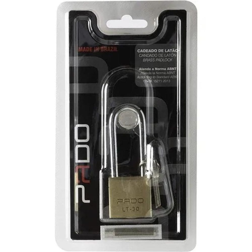 10X Cadeado De Latão Haste Longa Pado Lt - 30 X 50Mm Resist