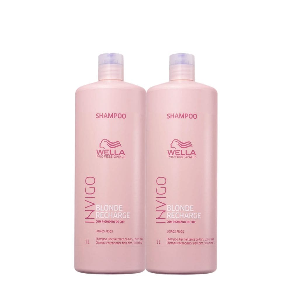 Kit Wella Professionals Invigo Blonde Recharge Shampoo Extra (2 unidades)