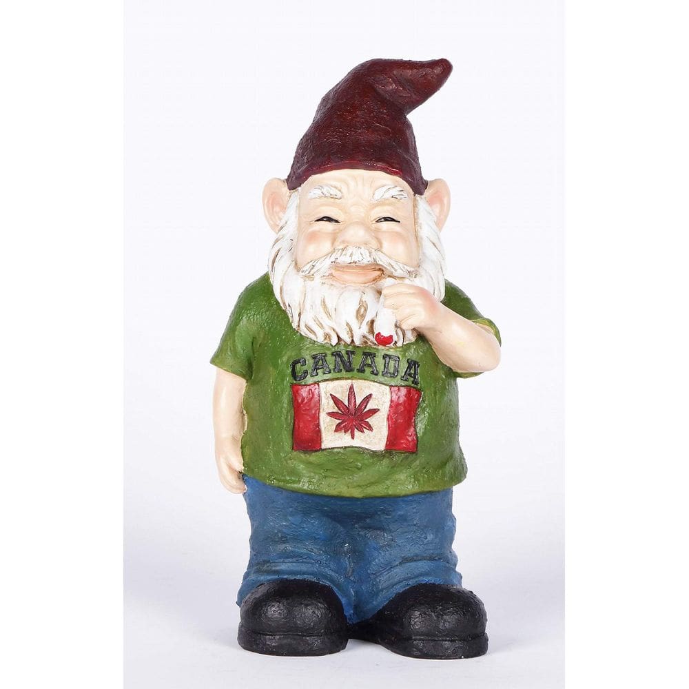 Figurita Hi-Line Gift 75616-V Gnomo Canadiense Fumador Pequeño