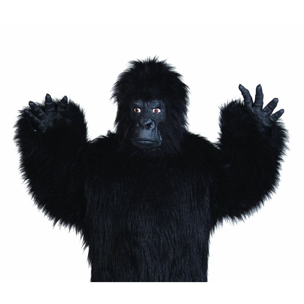 Luvas de mão masculinas de látex Gorilla RG, pretas, tamanho único