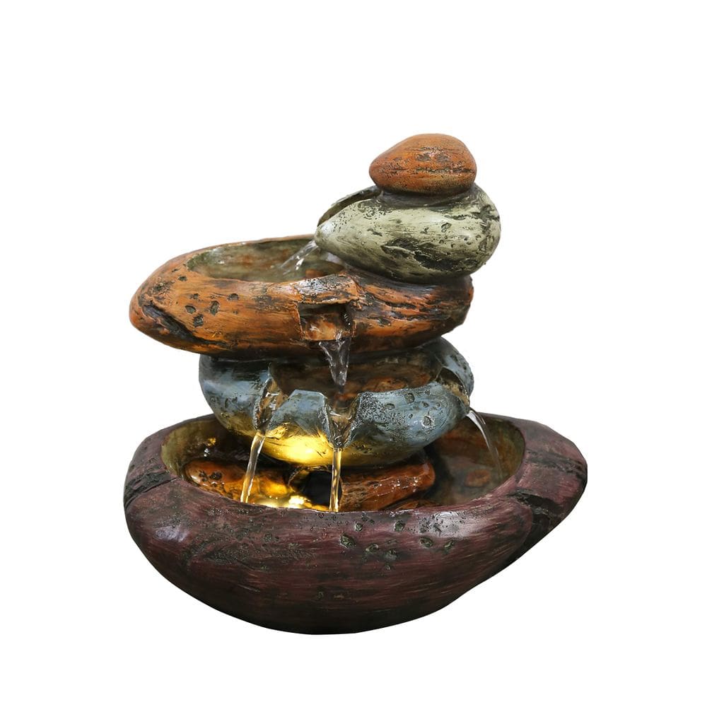 Mesa LED de pedra multicolorida Fountain Hi-Line Gift Ltd