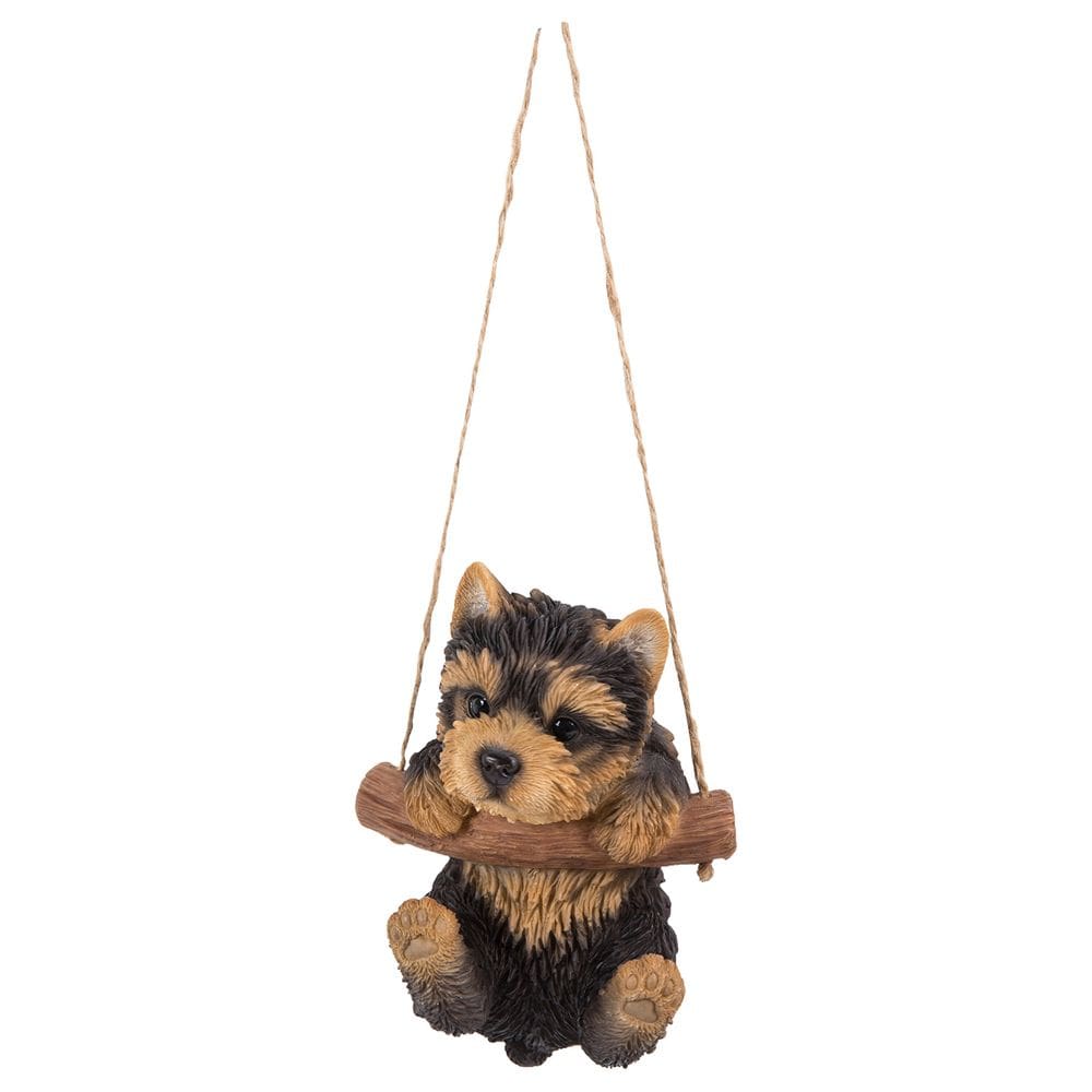 Escultura pendurada de cachorros Yorkshire Terrier Hi-Line Gift Ltd