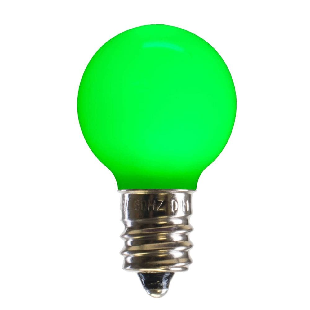Lâmpada Vickerman G30 LED verde E12 120V Pacote 25