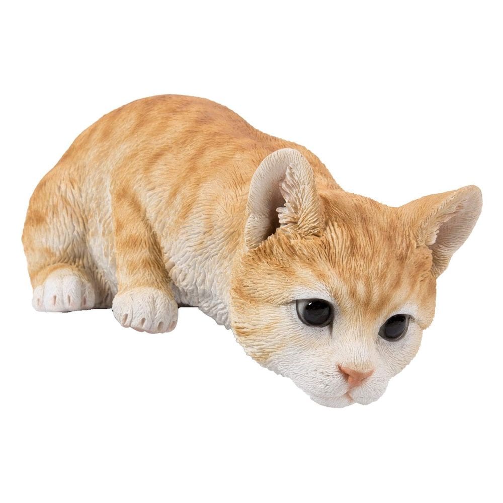 Escultura Hi-Line Gift Ltd 87757-M Gato Atigrado Naranja