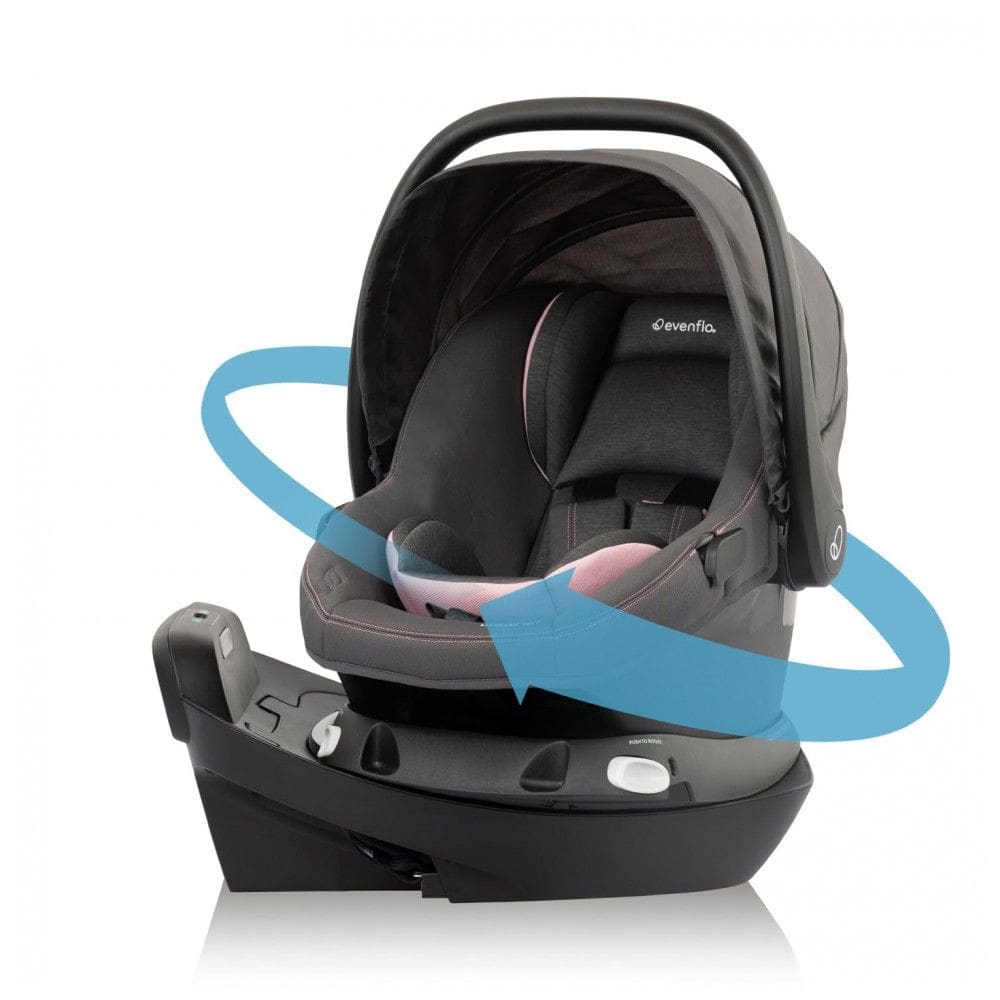 Cadeirinha de Carro para Bebê Evenflo Revolve 180 Litemax NXT Core Primrose Pink Green Gentle e SensorSafe Primrose Pink
