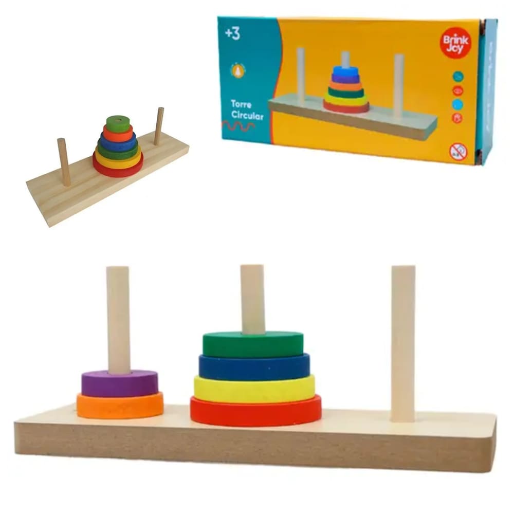 Brinquedo Torre Montessori Pedagógico Monta Madeira Educatvo