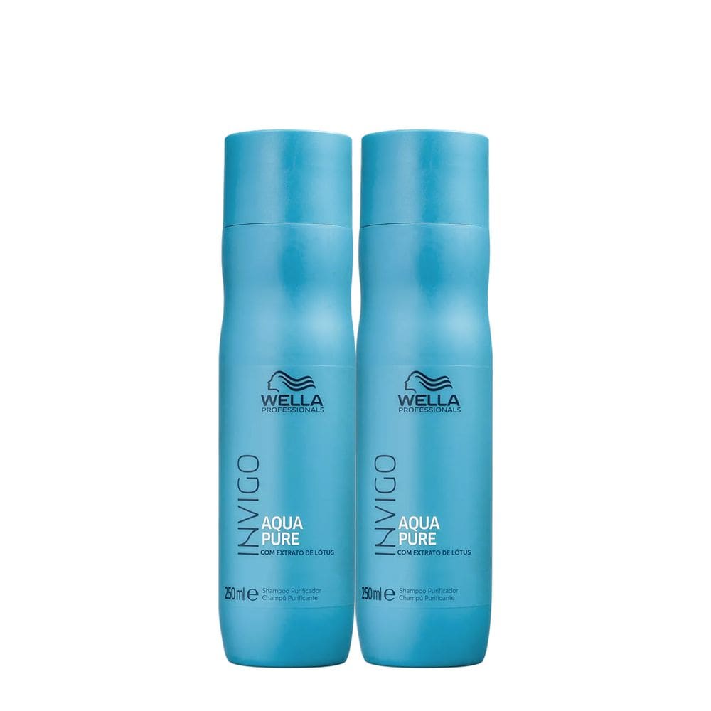 Kit Wella Professionals Invigo Balance Aqua Pure - Shampoo Antirresiduos 250ml (2 Unidades)
