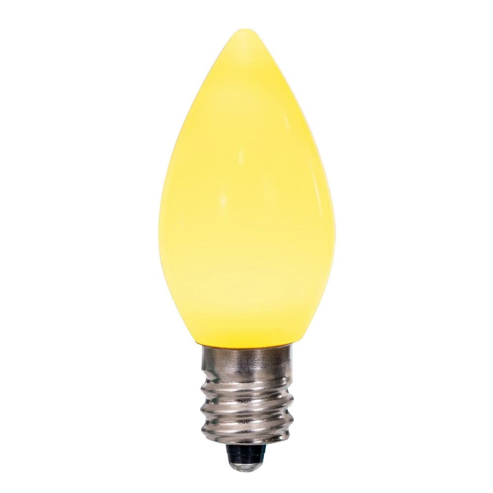Lâmpada LED amarela de cerâmica Vickerman C7 E12 Base 130V, pacote 25