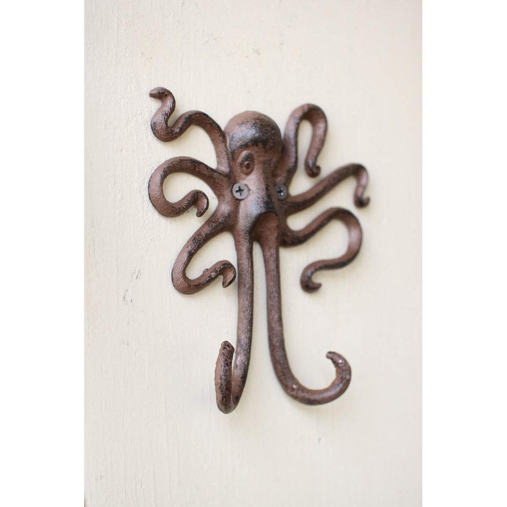 Coat Hook KALALOU Cast Iron Octopus Wall 14 cm x 15 cm