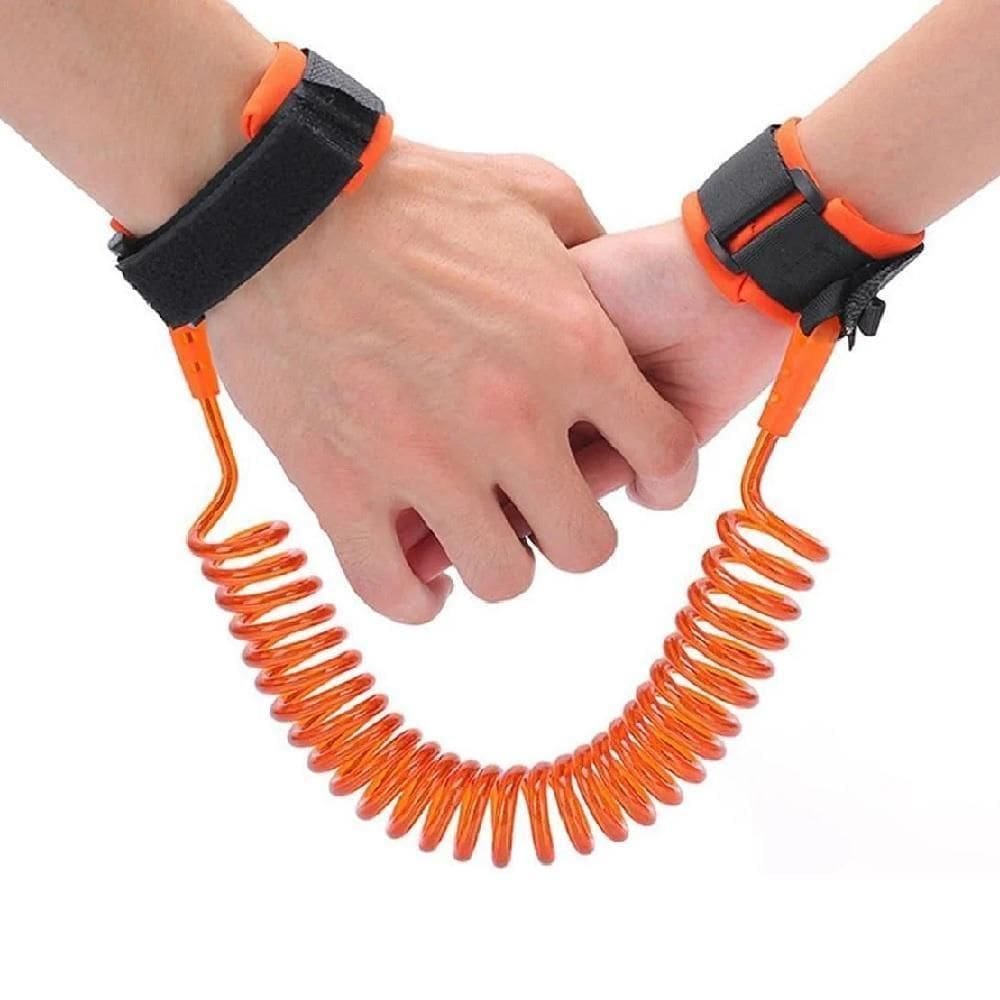 Pulseira Guia Segurança Baby Criança Passeio Parque Rua Antiperca Acolchoado Laranja