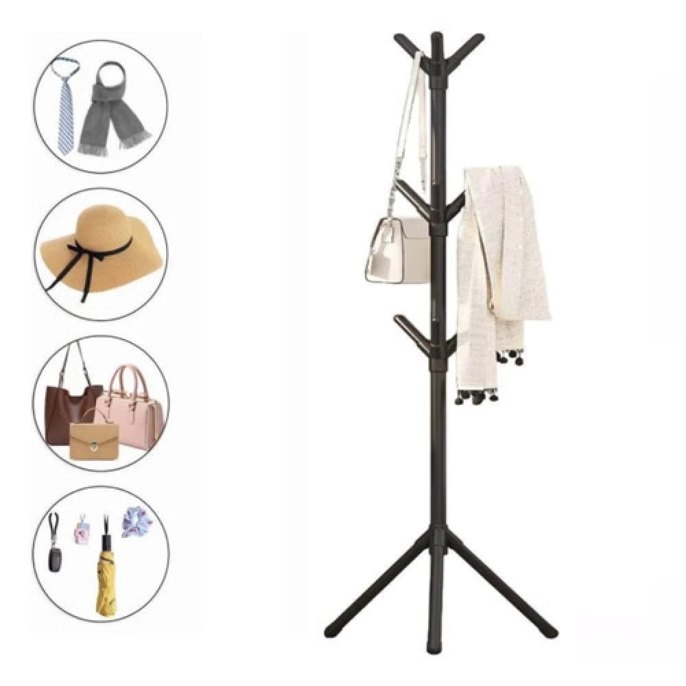 Cabideiro Portatil 9 Ganchos Pendura Roupas Casaco Chapeu Bone Mancebo Desmontavel Casa Banheiro