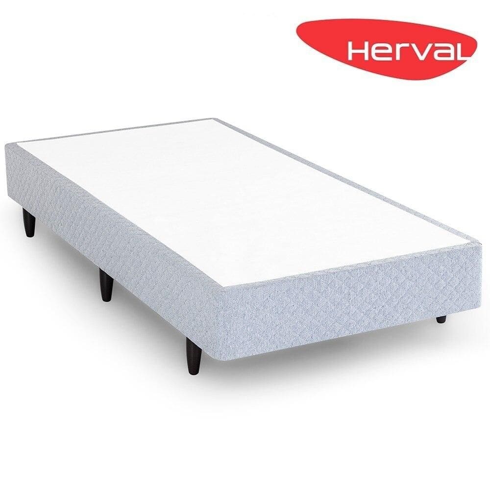 Base Cama Box Solteiro Herval Nero 20x79x198 cm, Cinza
