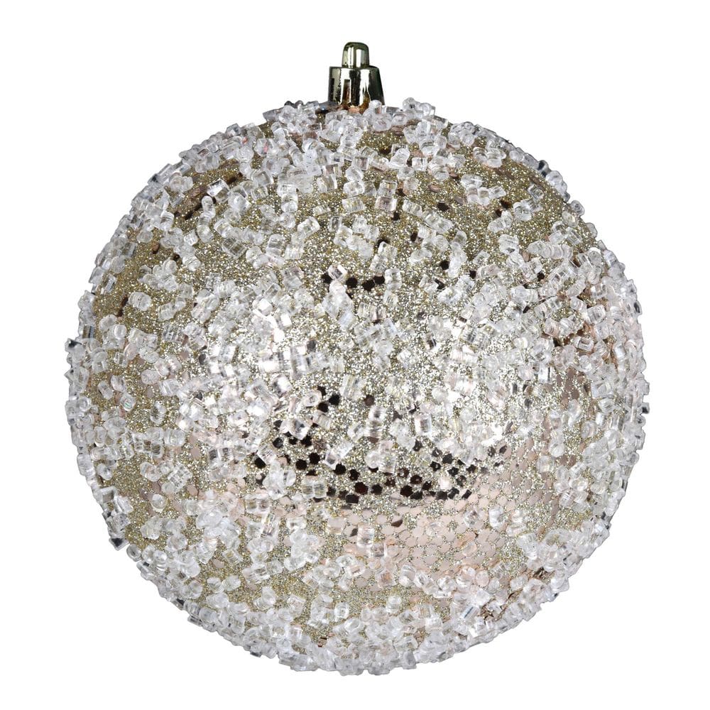 Adorno Colgante Bola de Granizo con Brillo Champán Vickerman de 10”