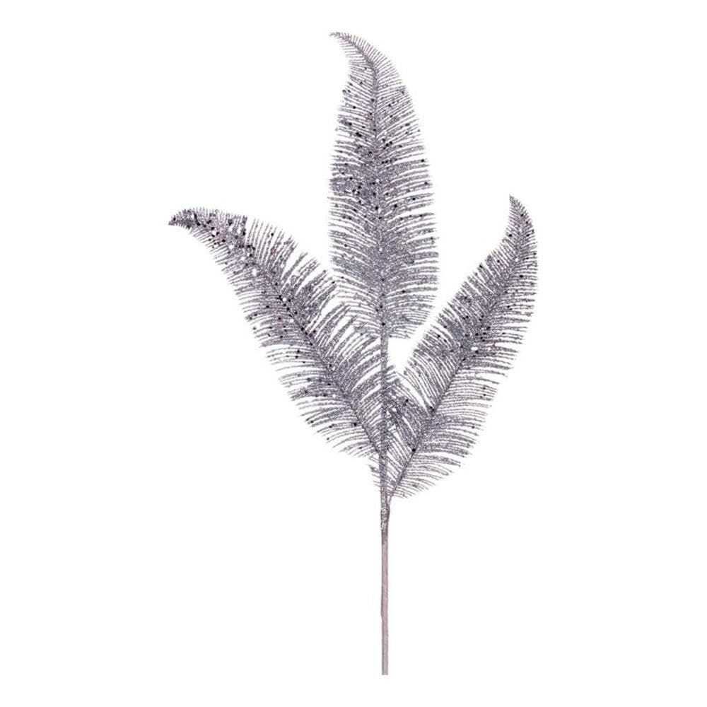 Spray artificial para plantas artificiais Vickerman Feather Fern Glitter 62 cm 6 unidades