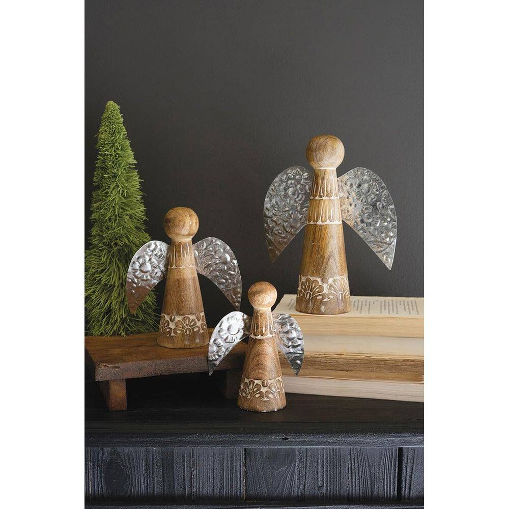 Estatueta, primeira de um tipo, Kalalou Wood Tin Angels