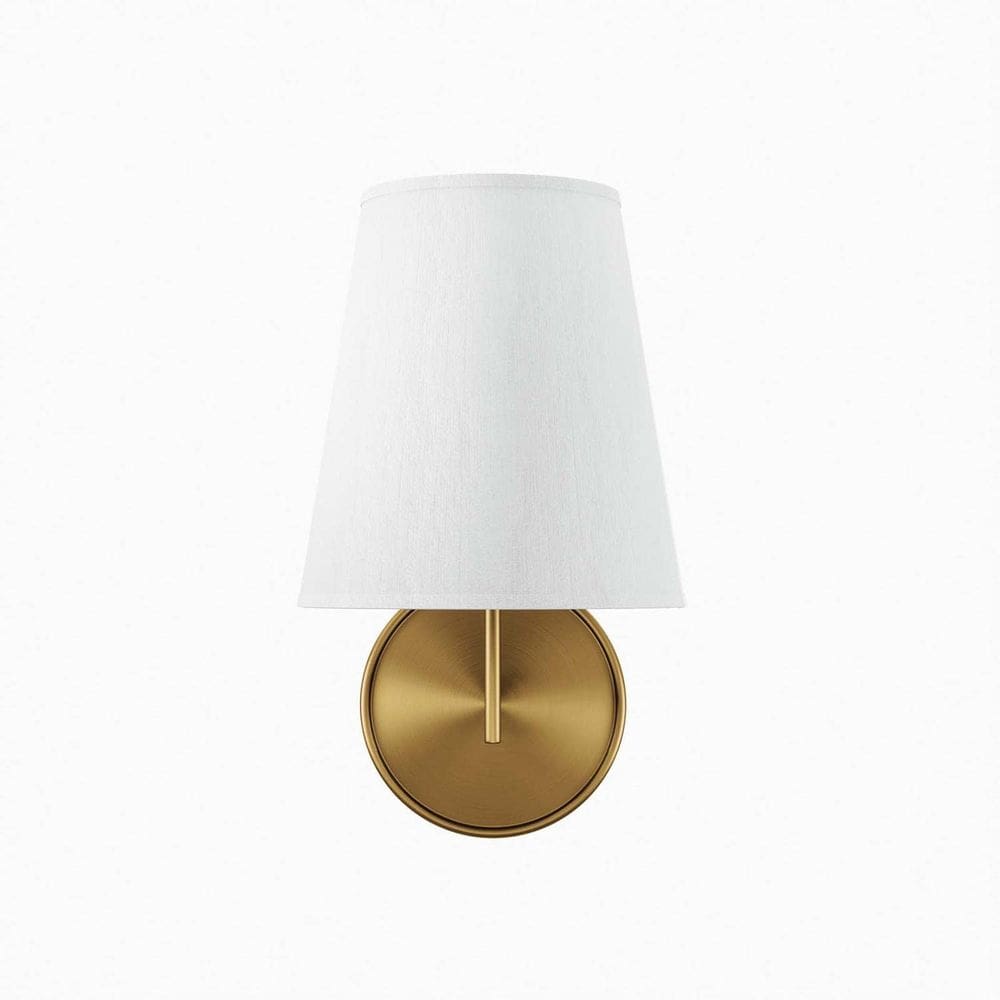Arandela de parede Modway Surround em tecido de latão acetinado branco