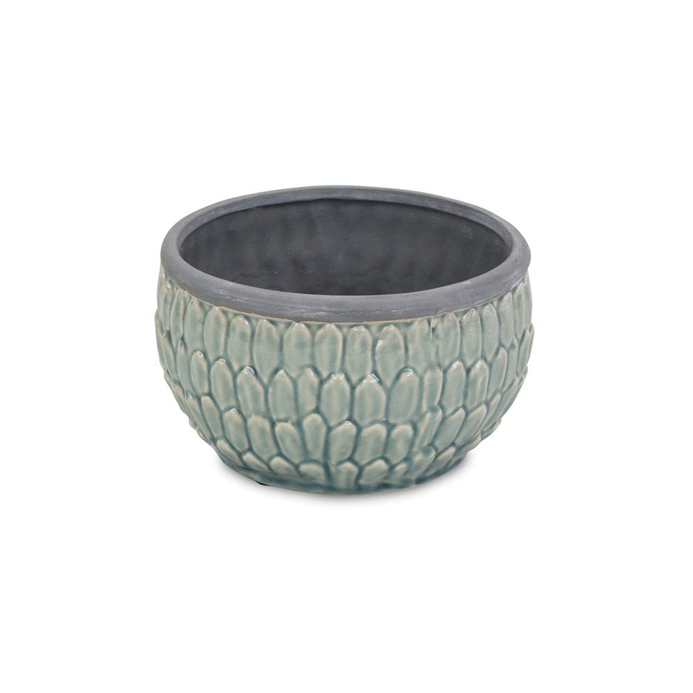 Vaso redondo Planter Cheung`s Blue Ceramic 20x20x12 cm