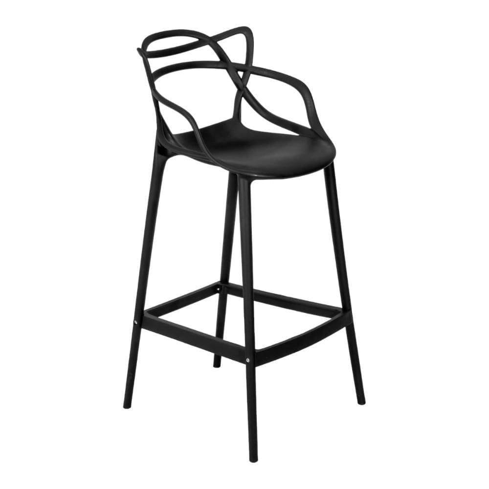 Banqueta Solna Preta em Polipropileno Or Design