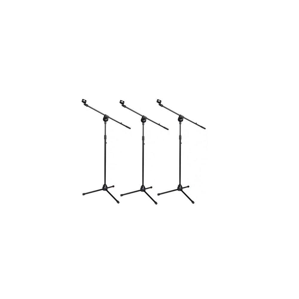 Kit 3 Und Pedestal Konect Pt-90 Tripe C/Base Para Microfone