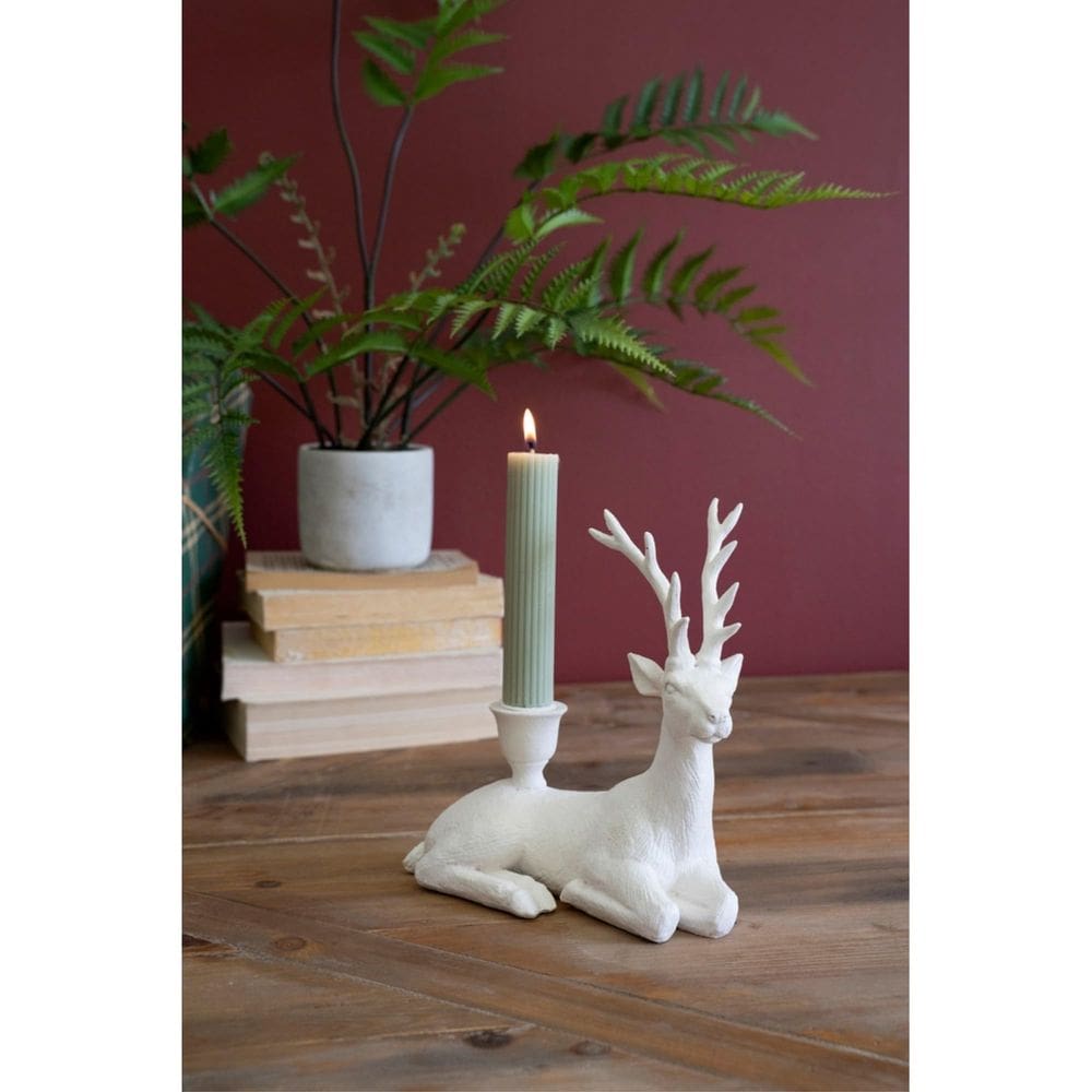 Castiçal KALALOU Poly Resin Christmas Deer