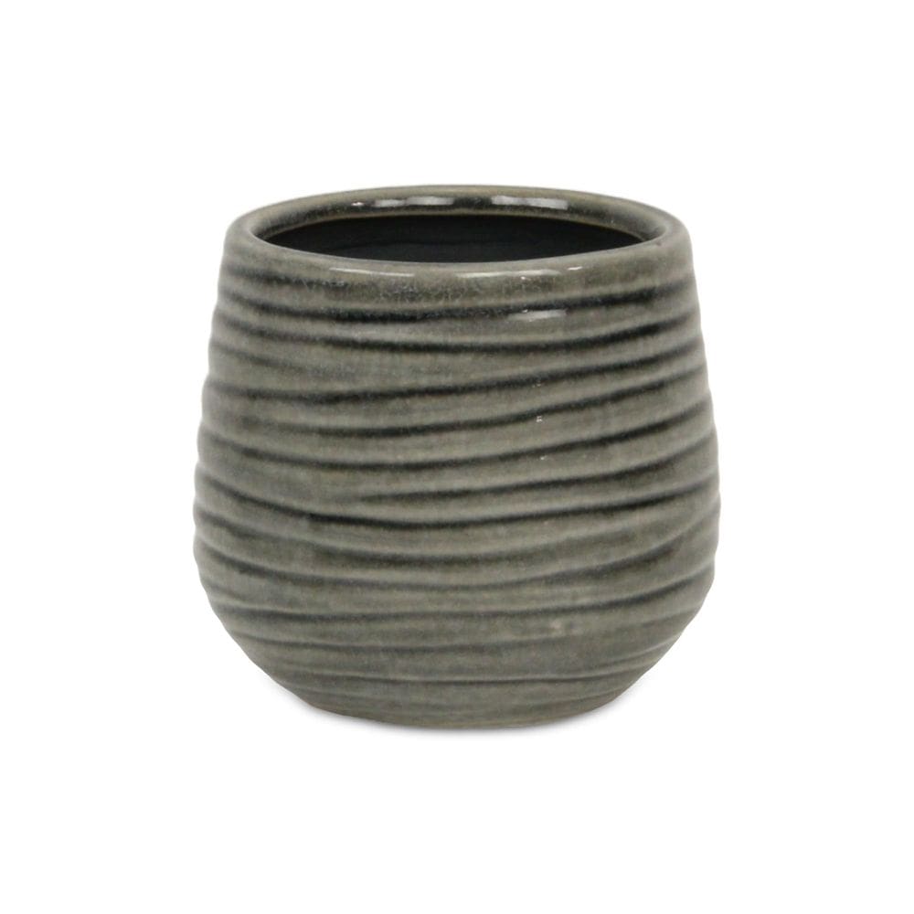 Vaso médio de cerâmica cinza Fairloam da Planter Cheung